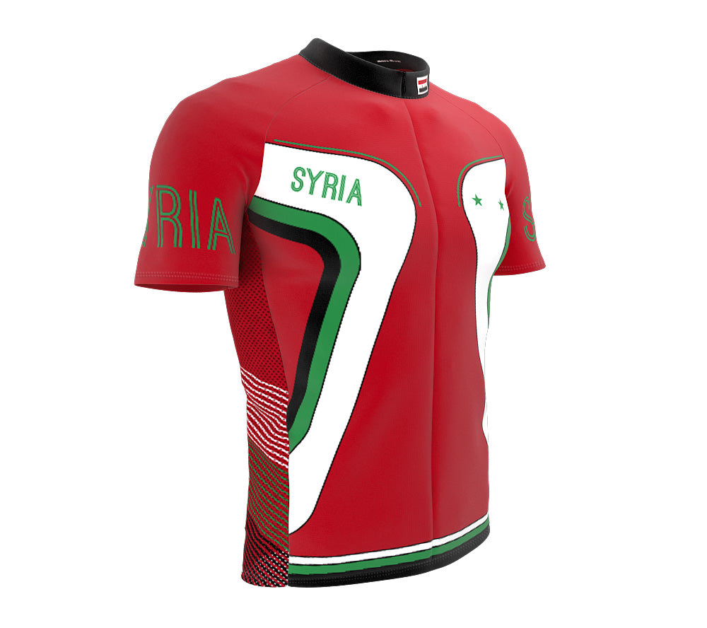 Syria  Full Zipper Bike Short Sleeve Cycling Jersey