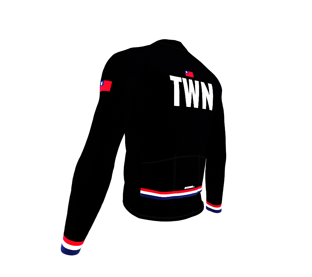 ScudoPro Pro Thermal Long Sleeve Cycling Jersey Country CODE Taiwan Black | Men and Women