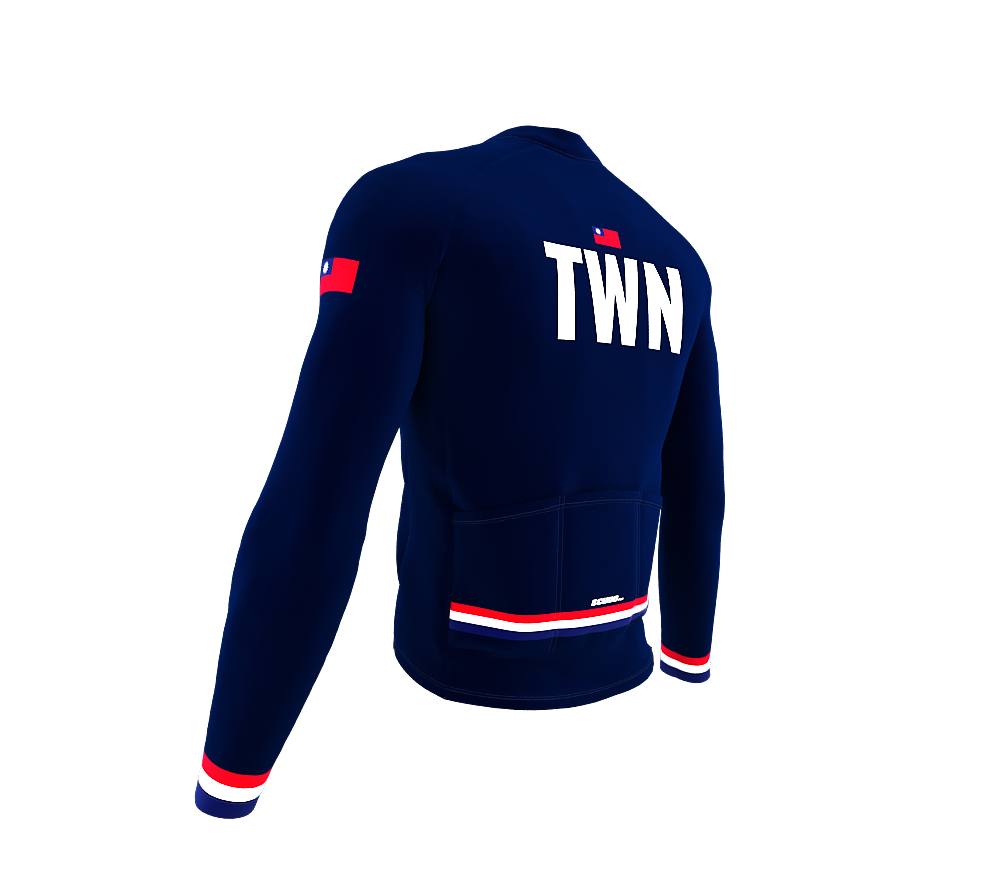 ScudoPro Pro Thermal Long Sleeve Cycling Jersey Country CODE Taiwan Blue | Men and Women
