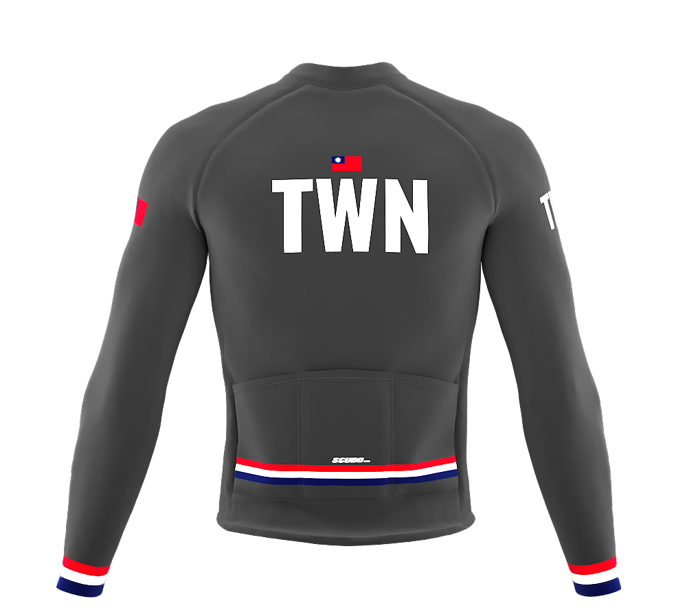 ScudoPro Pro Thermal Long Sleeve Cycling Jersey Country CODE Taiwan Gray | Men and Women
