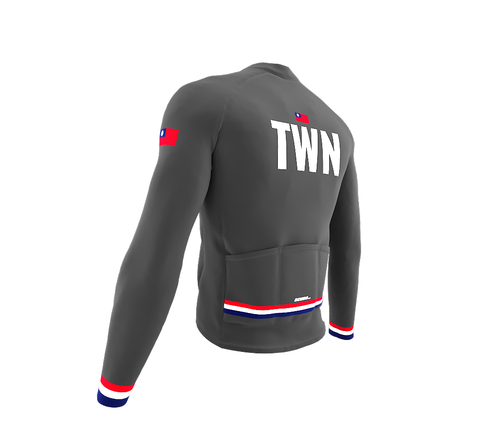 ScudoPro Pro Thermal Long Sleeve Cycling Jersey Country CODE Taiwan Gray | Men and Women