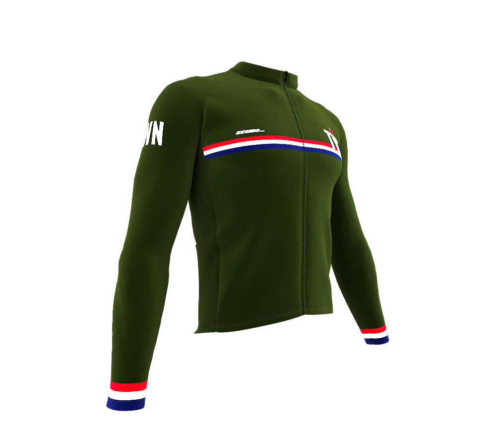 ScudoPro Pro Thermal Long Sleeve Cycling Jersey Country CODE Taiwan Green | Men and Women