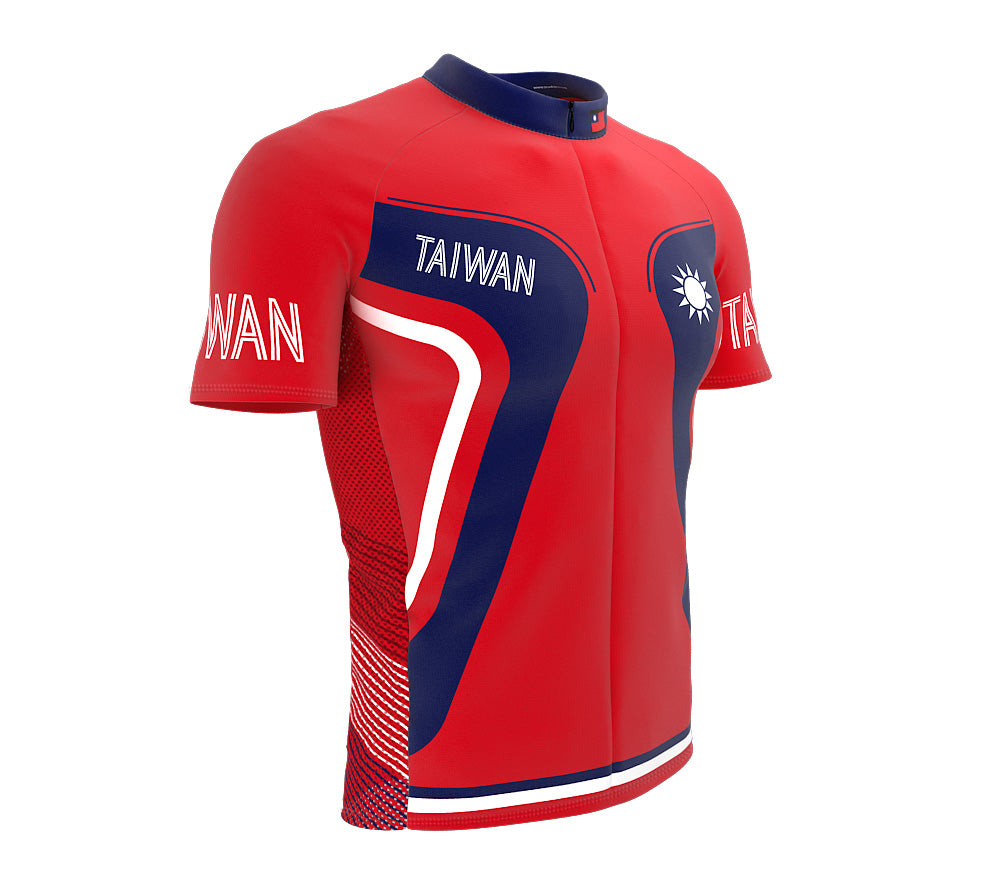 Taiwan  Full Zipper Bike Short Sleeve Cycling Jersey