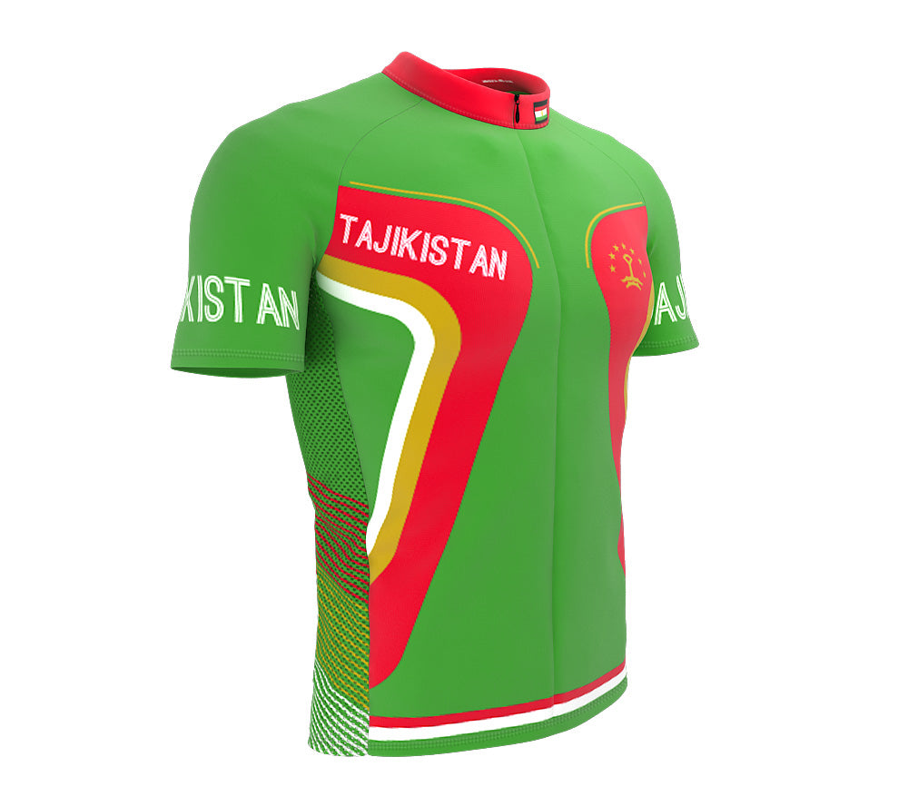 Tajikistan  Full Zipper Bike Short Sleeve Cycling Jersey