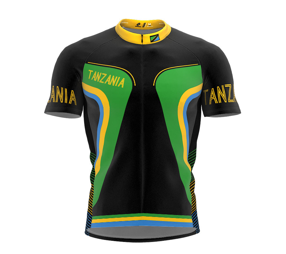 Tanzania  Full Zipper Bike Short Sleeve Cycling Jersey
