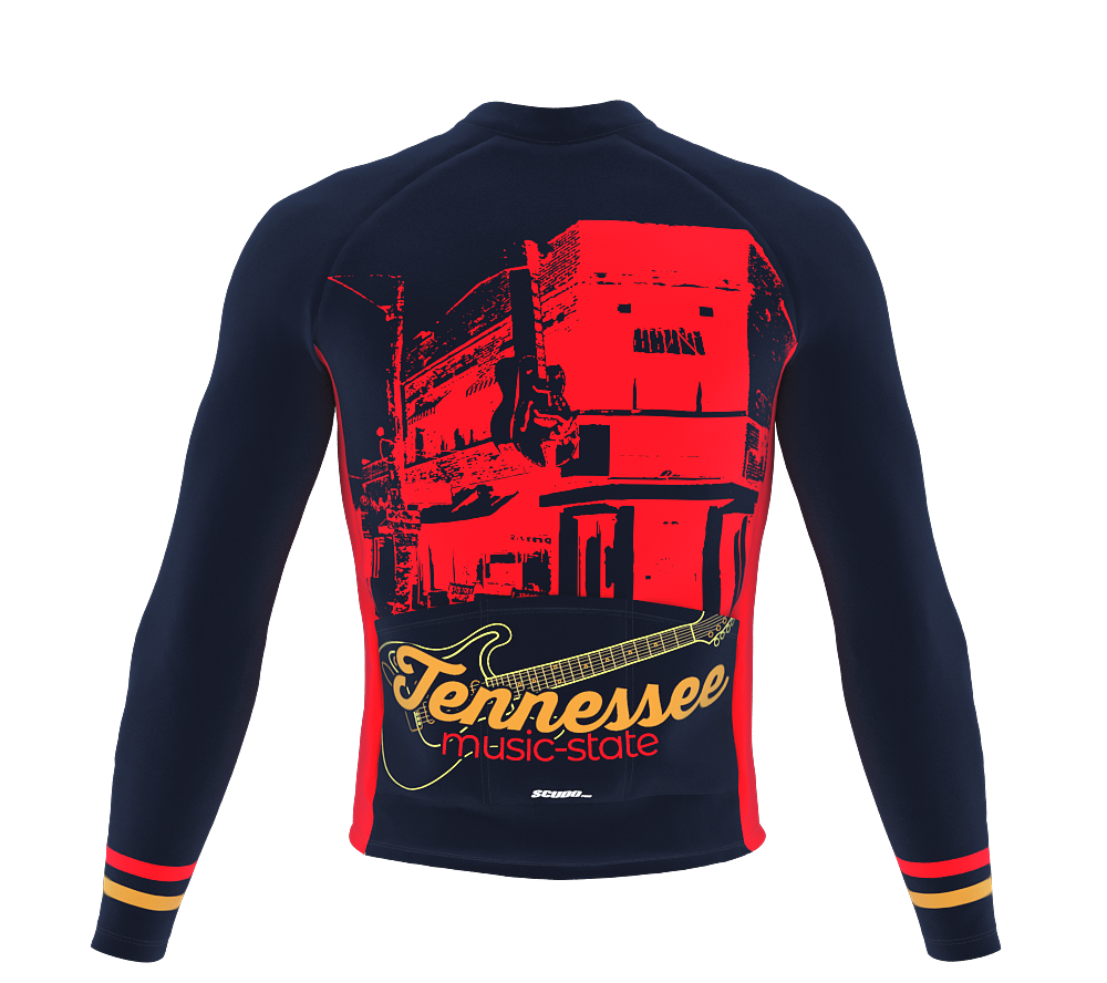 ScudoPro Pro Thermal Long Sleeve Cycling Jersey Tennessee USA state Icon landmark identity  | Men and Women