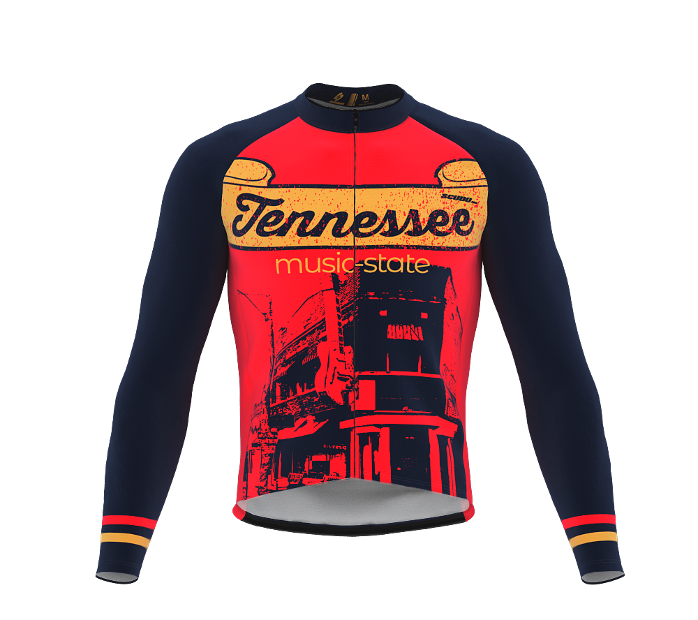 ScudoPro Pro Thermal Long Sleeve Cycling Jersey Tennessee USA state Icon landmark identity  | Men and Women