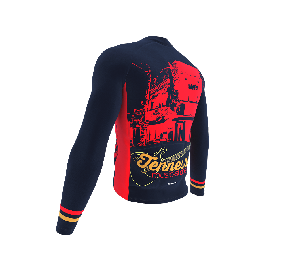 ScudoPro Pro Thermal Long Sleeve Cycling Jersey Tennessee USA state Icon landmark identity  | Men and Women