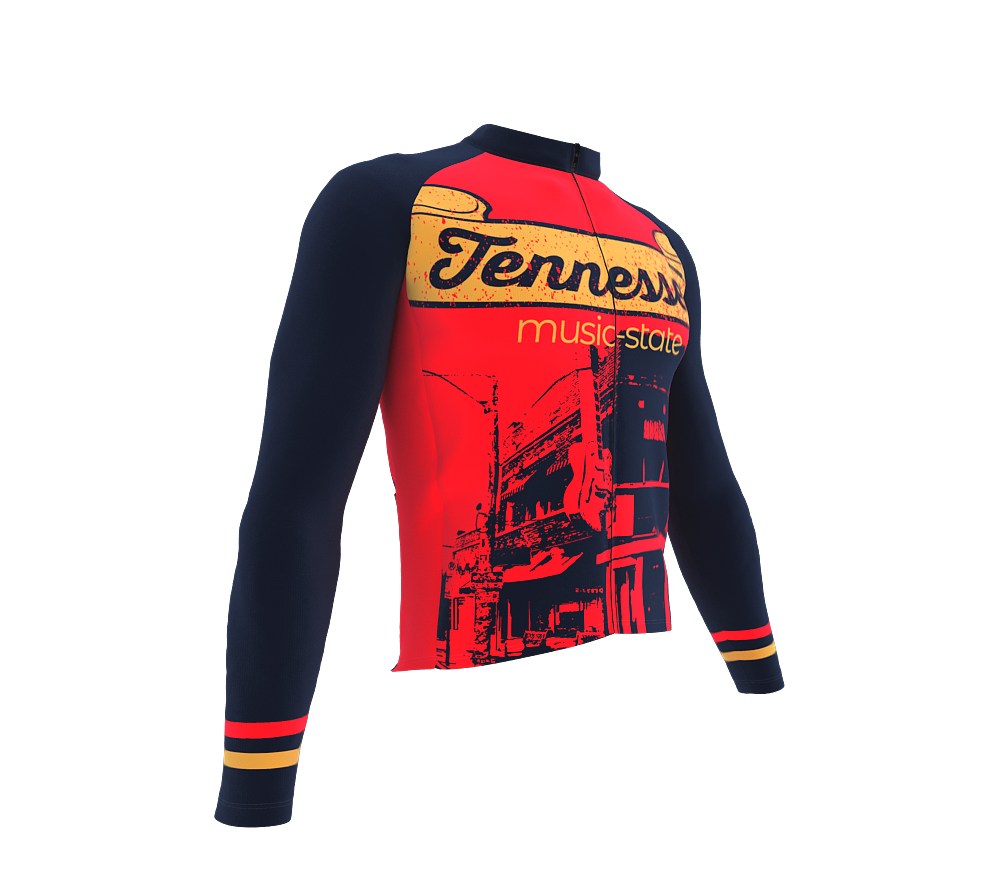 ScudoPro Pro Thermal Long Sleeve Cycling Jersey Tennessee USA state Icon landmark identity  | Men and Women