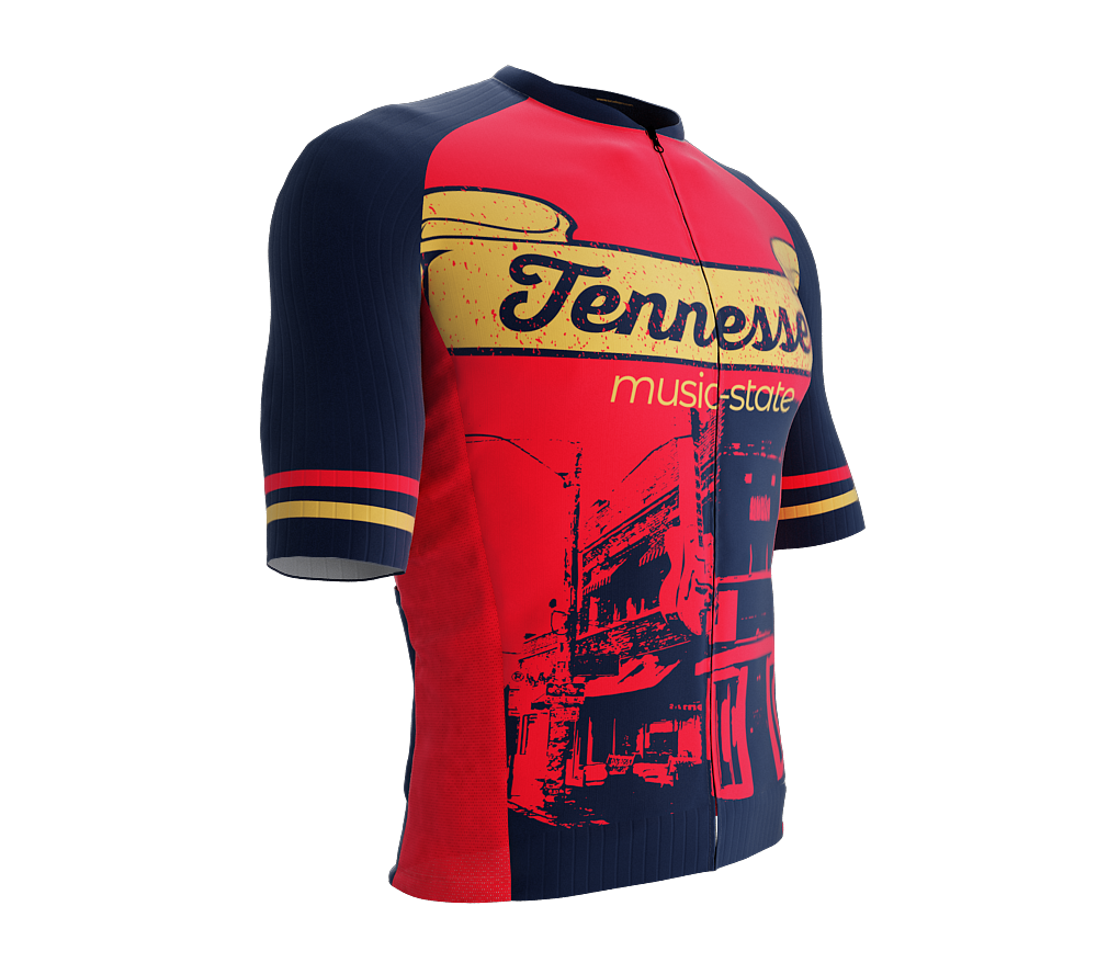 ScudoPro Pro-Elite Short Sleeve Cycling Jersey Tennessee USA State Icon landmark symbol identity  | Men and Women