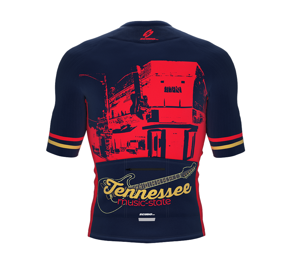 ScudoPro Pro-Elite Short Sleeve Cycling Jersey Tennessee USA State Icon landmark symbol identity  | Men and Women