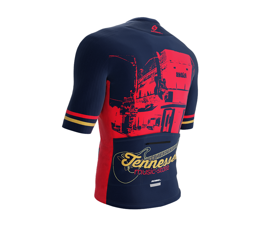 ScudoPro Pro-Elite Short Sleeve Cycling Jersey Tennessee USA State Icon landmark symbol identity  | Men and Women