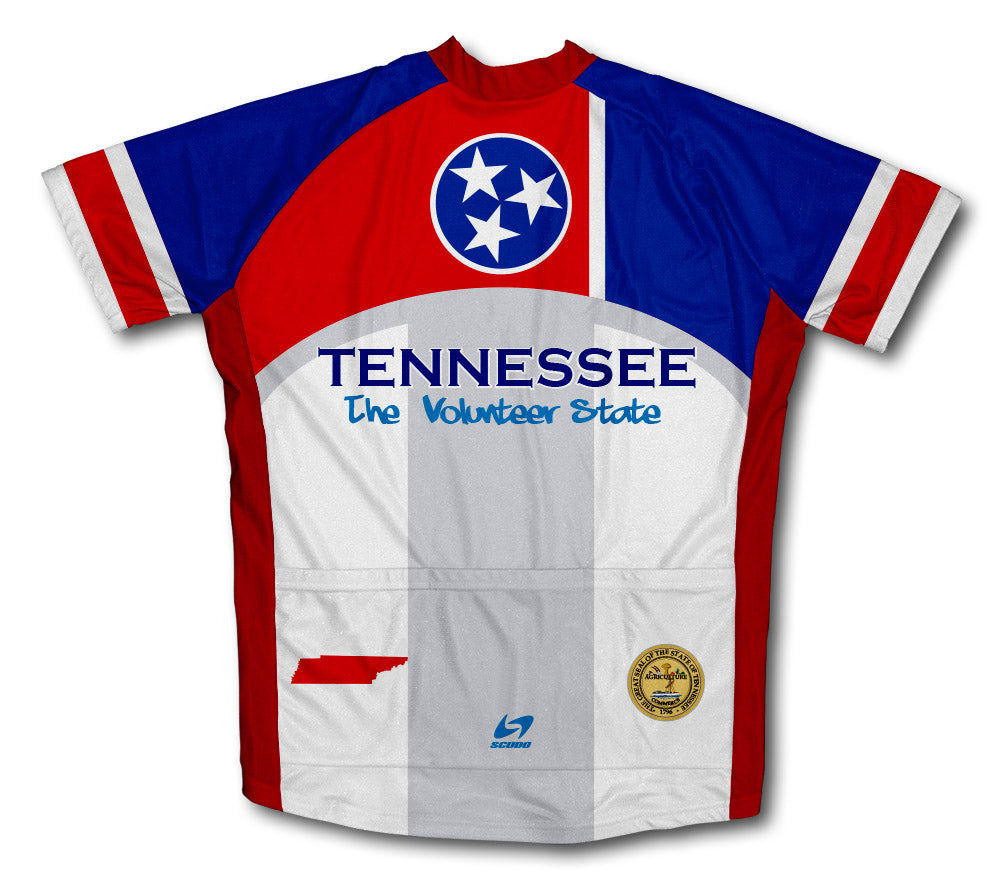 Tennessee Flag Short Sleeve Cycling Jersey for Men and Women