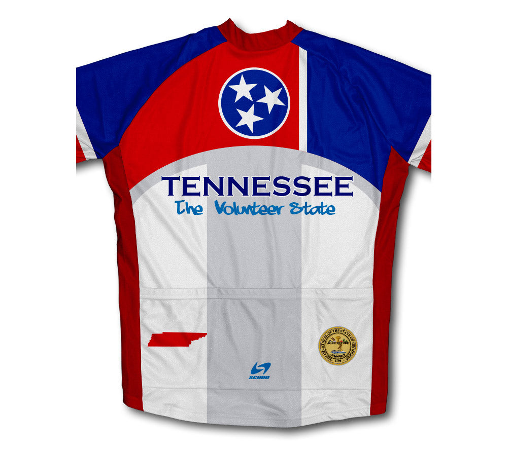 Tennessee Flag Short Sleeve Cycling Jersey for Men and Women