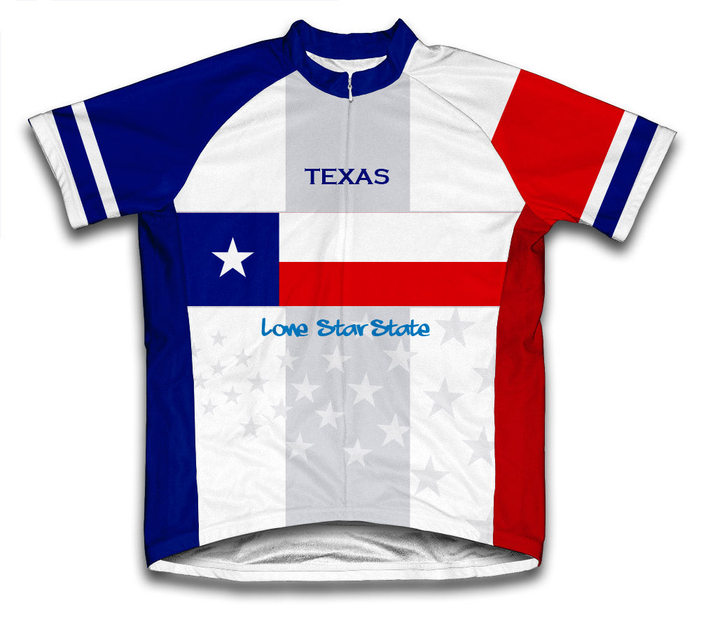 Texas Flag Short Sleeve Cycling Jersey for Men and Women