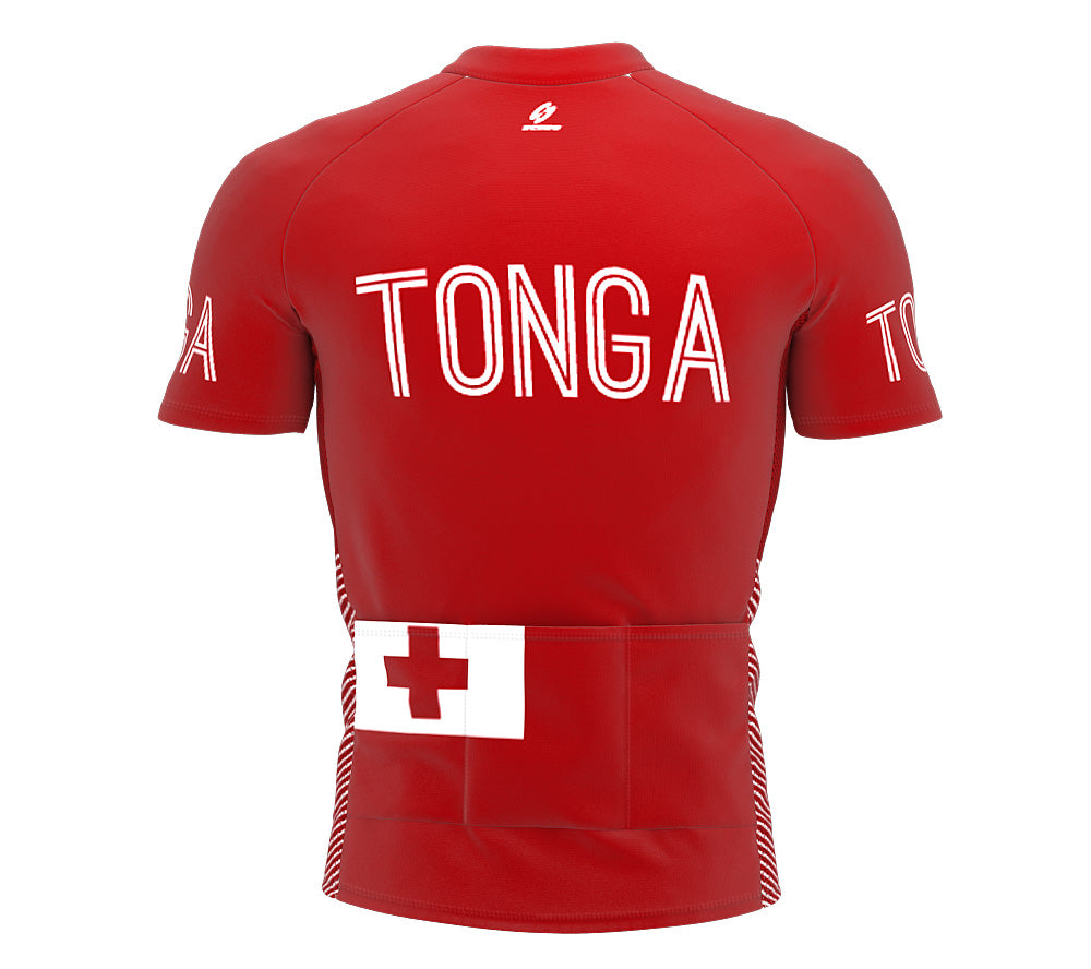Tonga  Full Zipper Bike Short Sleeve Cycling Jersey