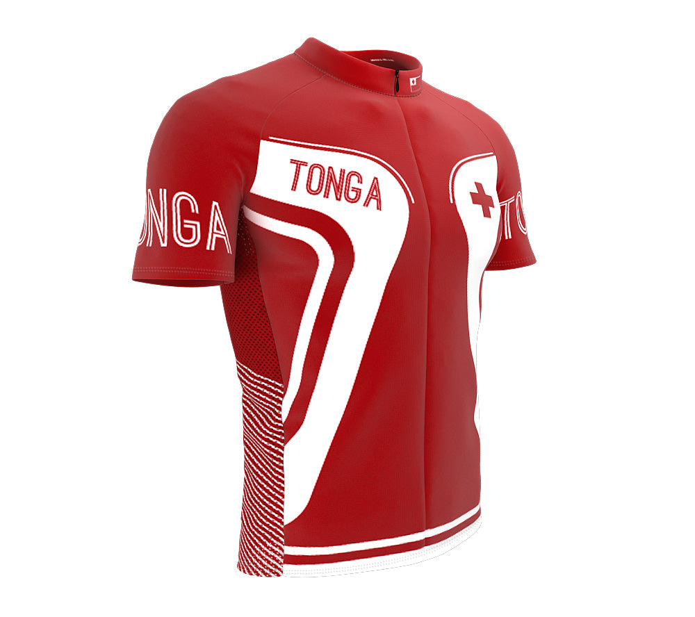 Tonga  Full Zipper Bike Short Sleeve Cycling Jersey