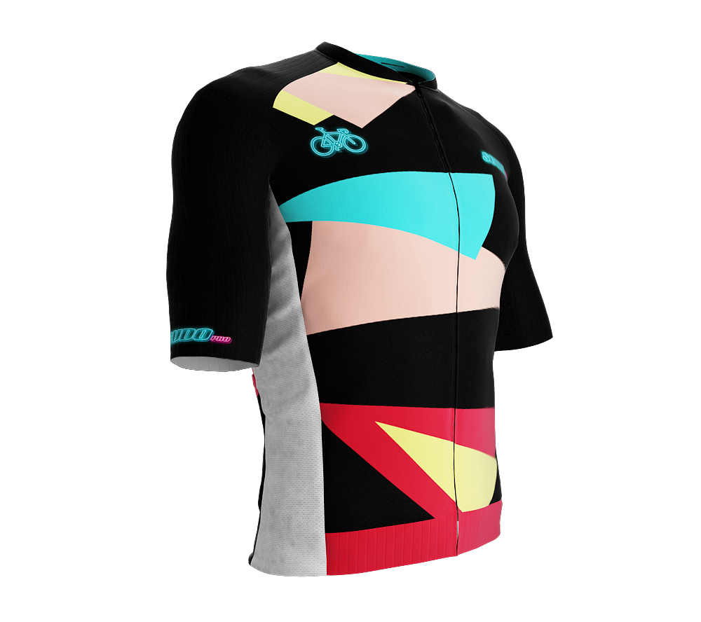 ScudoPro Elite Fit Short Sleeve Cycling Jersey Retro Geo|  Men and Women