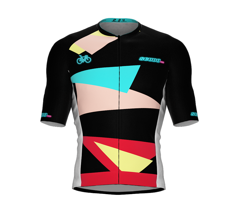 ScudoPro Elite Fit Short Sleeve Cycling Jersey Retro Geo|  Men and Women