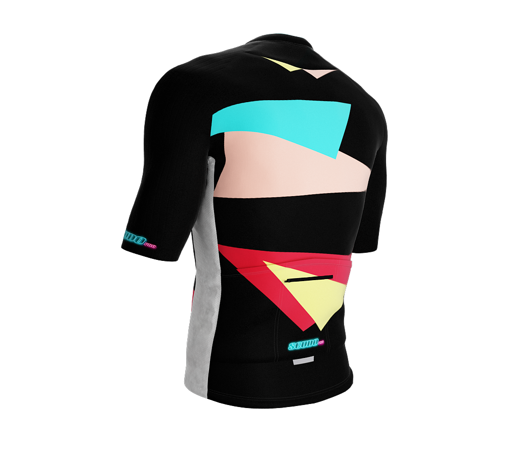 ScudoPro Elite Fit Short Sleeve Cycling Jersey Retro Geo|  Men and Women