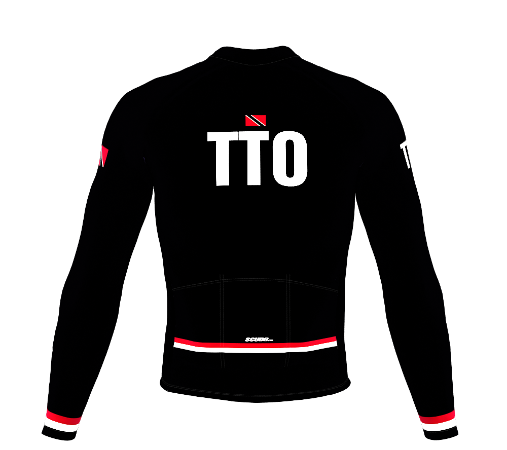 ScudoPro Pro Thermal Long Sleeve Cycling Jersey Country CODE Trinidad And Tobago Black | Men and Women