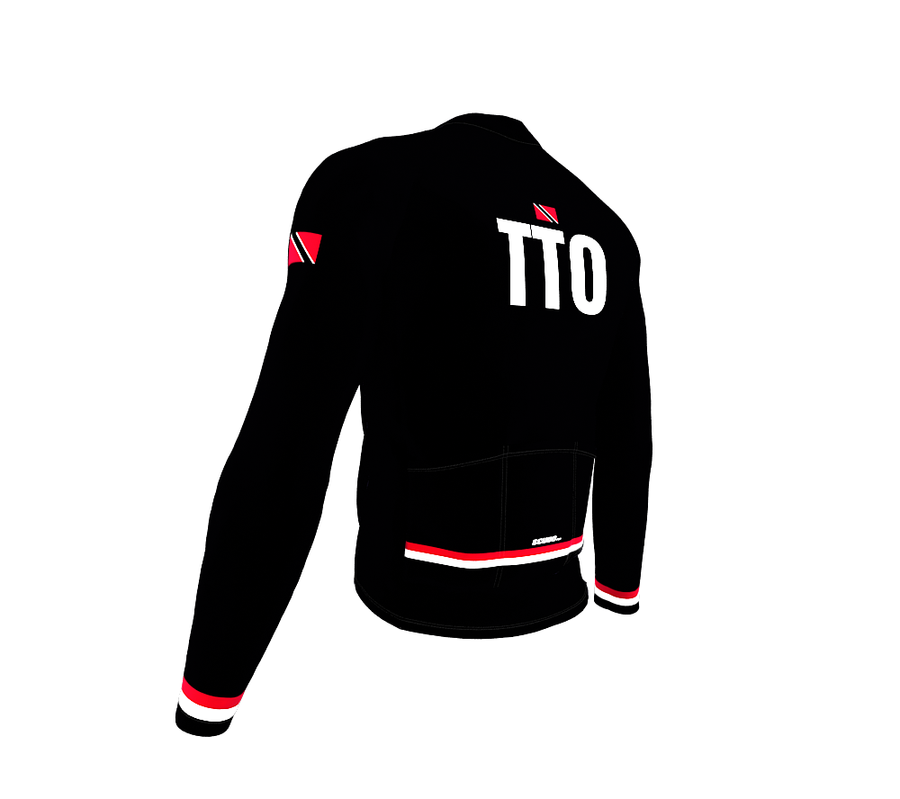 ScudoPro Pro Thermal Long Sleeve Cycling Jersey Country CODE Trinidad And Tobago Black | Men and Women