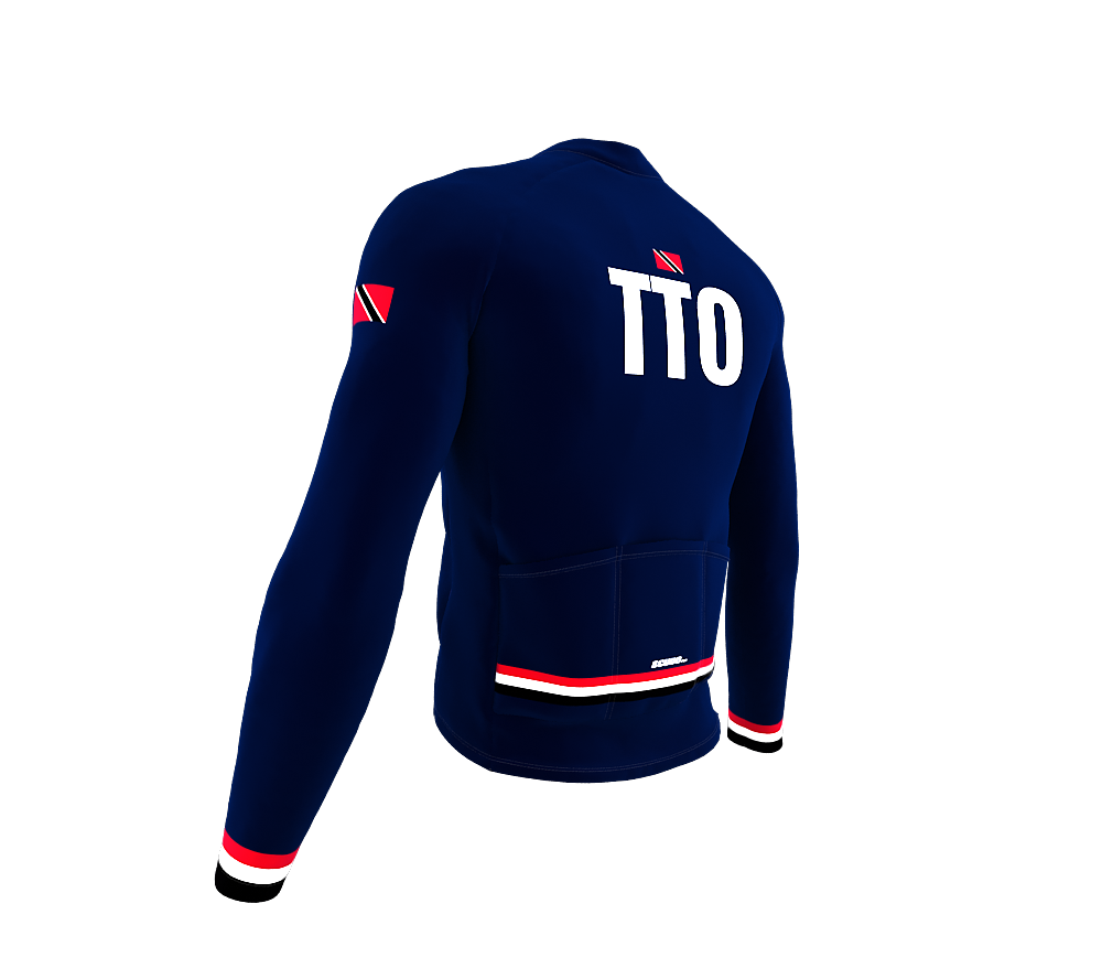 ScudoPro Pro Thermal Long Sleeve Cycling Jersey Country CODE Trinidad And Tobago Blue | Men and Women