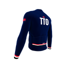 ScudoPro Pro Thermal Long Sleeve Cycling Jersey Country CODE Trinidad And Tobago Blue | Men and Women