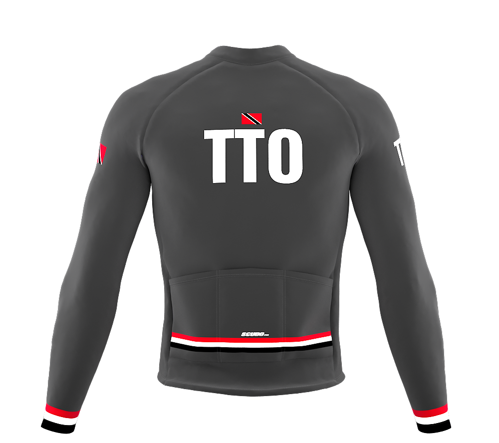ScudoPro Pro Thermal Long Sleeve Cycling Jersey Country CODE Trinidad And Tobago Gray | Men and Women