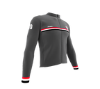 ScudoPro Pro Thermal Long Sleeve Cycling Jersey Country CODE Trinidad And Tobago Gray | Men and Women