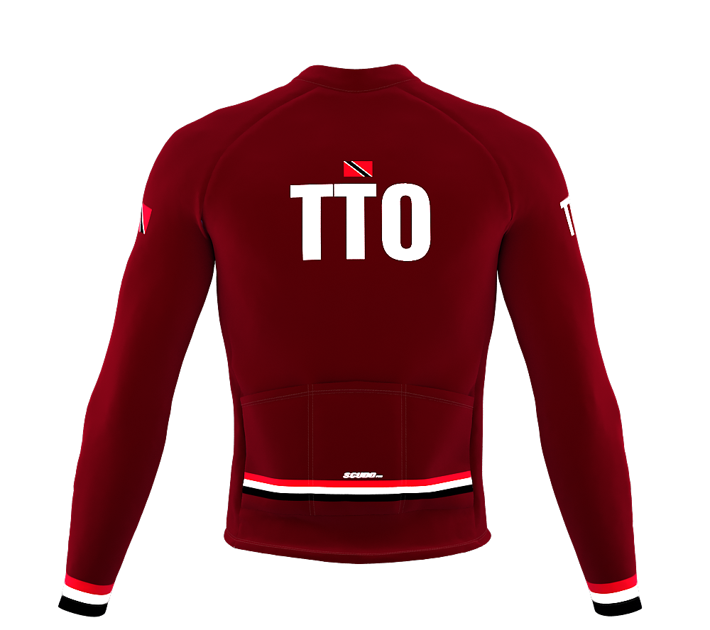 ScudoPro Pro Thermal Long Sleeve Cycling Jersey Country CODE Trinidad And Tobago Vine | Men and Women