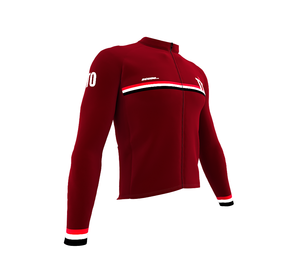 ScudoPro Pro Thermal Long Sleeve Cycling Jersey Country CODE Trinidad And Tobago Vine | Men and Women