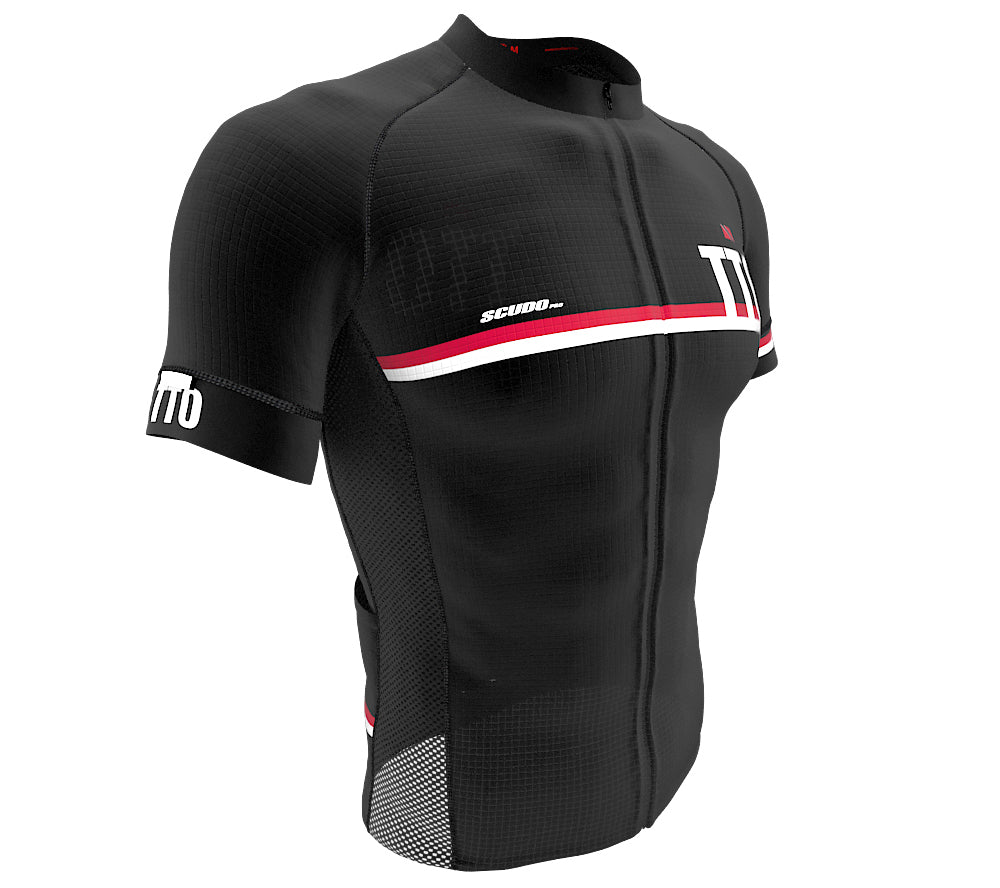 Trinidad And Tobago Black CODE Short Sleeve Cycling PRO Jersey for Men and Women