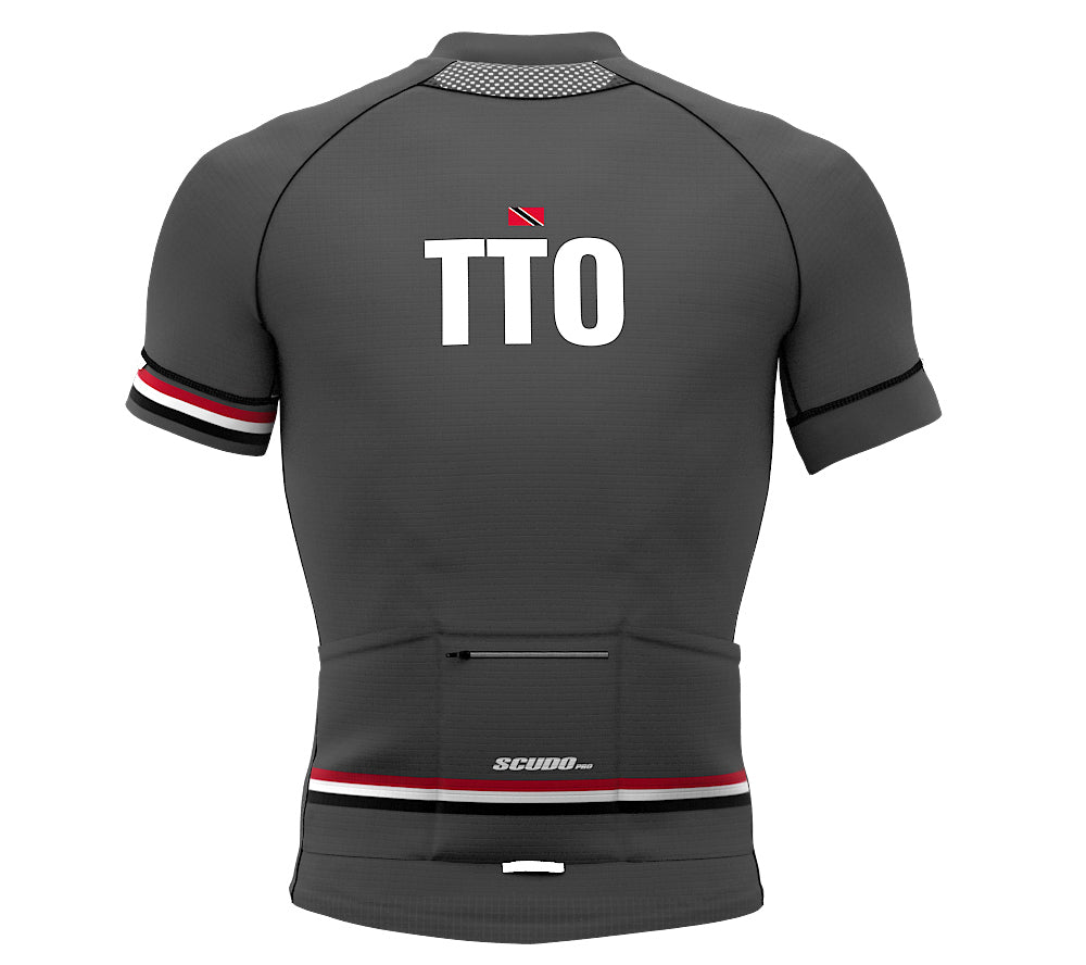 Trinidad And Tobago Gray CODE Short Sleeve Cycling PRO Jersey for Men and Women