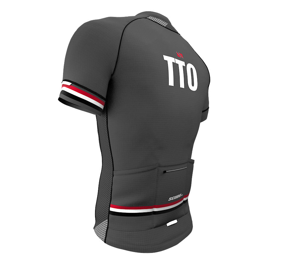 Trinidad And Tobago Gray CODE Short Sleeve Cycling PRO Jersey for Men and Women