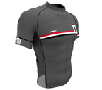 Trinidad And Tobago Gray CODE Short Sleeve Cycling PRO Jersey for Men and Women