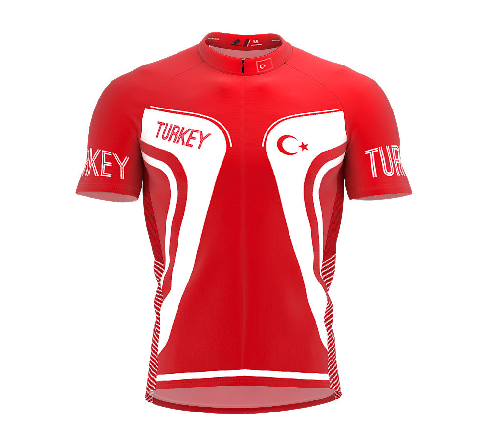 Turkey  Full Zipper Bike Short Sleeve Cycling Jersey