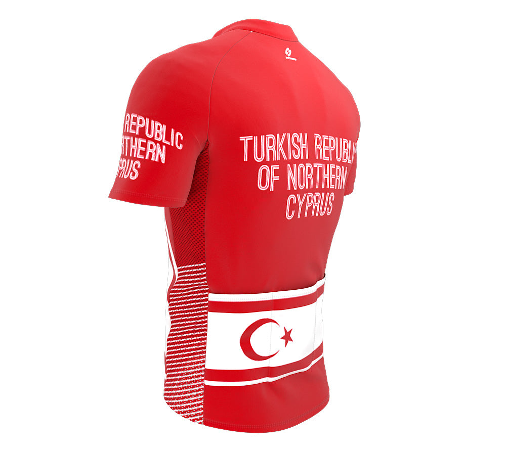 Turkish Republic Of Northern Cyrpus  Full Zipper Bike Short Sleeve Cycling Jersey