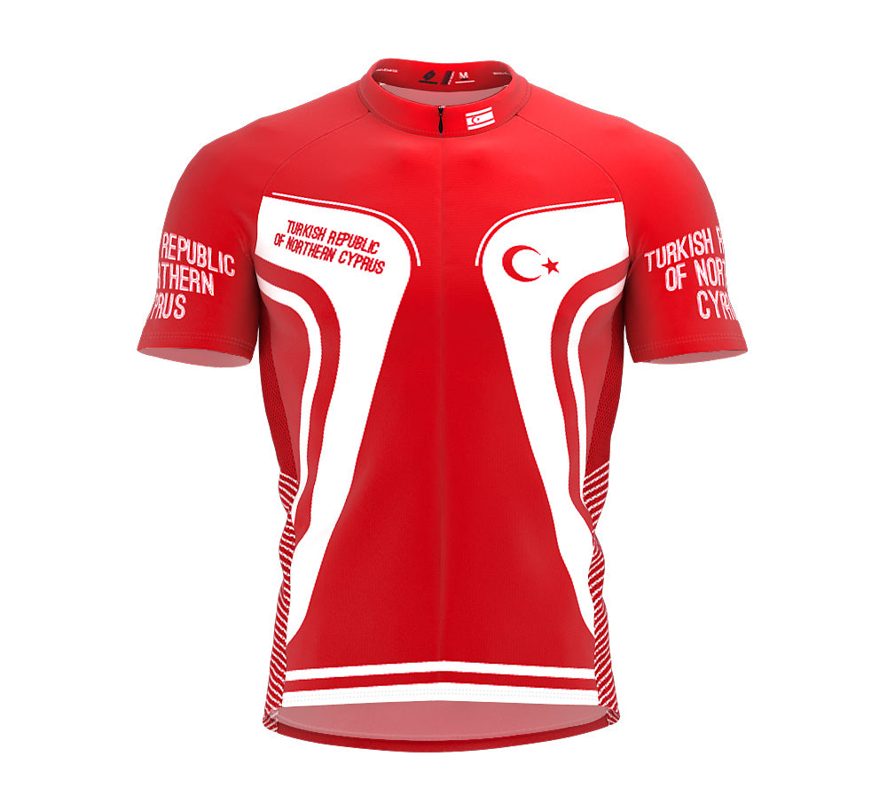 Turkish Republic Of Northern Cyrpus  Full Zipper Bike Short Sleeve Cycling Jersey
