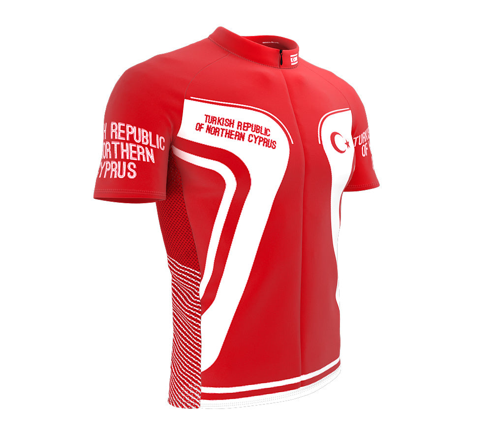 Turkish Republic Of Northern Cyrpus  Full Zipper Bike Short Sleeve Cycling Jersey