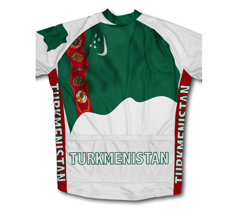 Turkmenistan Flag Cycling Jersey for Men and Women