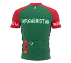 Turkmenistan  Full Zipper Bike Short Sleeve Cycling Jersey