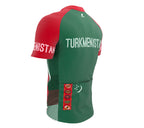 Turkmenistan  Full Zipper Bike Short Sleeve Cycling Jersey
