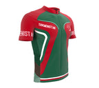 Turkmenistan  Full Zipper Bike Short Sleeve Cycling Jersey