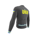 ScudoPro Pro Thermal Long Sleeve Cycling Jersey Country CODE Ukraine Gray | Men and Women
