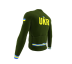 ScudoPro Pro Thermal Long Sleeve Cycling Jersey Country CODE Ukraine Green | Men and Women