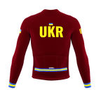 ScudoPro Pro Thermal Long Sleeve Cycling Jersey Country CODE Ukraine Vine | Men and Women