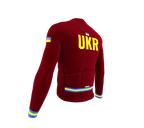ScudoPro Pro Thermal Long Sleeve Cycling Jersey Country CODE Ukraine Vine | Men and Women