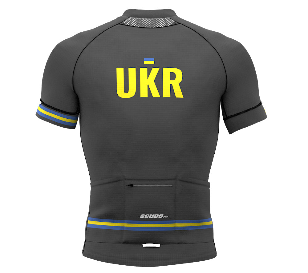 Ukraine Gray CODE Short Sleeve Cycling PRO Jersey for Men and Women