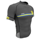 Ukraine Gray CODE Short Sleeve Cycling PRO Jersey for Men and Women